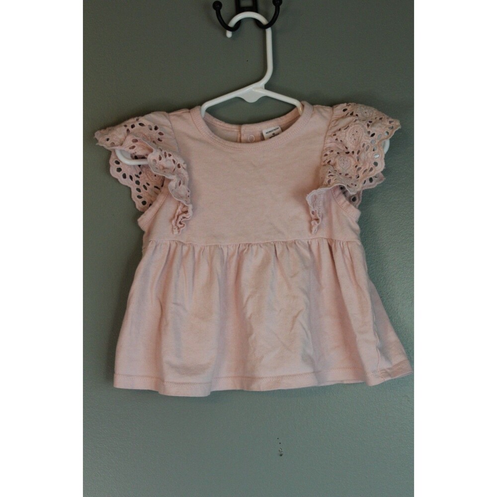 Nordstrom Baby Top 12m Pink Short Sleeve Spring Summer Shirt